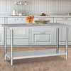 Stainless Steel Kitchen Work Top Bench Catering Table 47x24" Commercial 4x2ft