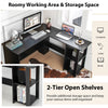 L-Shaped Corner Computer Desk PC Table Writing Desk Workstation Home Office