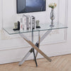 Contemporary Clear Glass Console Hall Occasional Display Table Desk Display