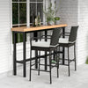 Outdoor Wicker Barstools Set of 2 Metal Frame Patio PE Rattan Bar Chairs