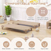 6 Pcs Stackable Daycare Cot Toddler Daycare Rest Mat-Coffee