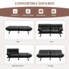 2 Seat Convertible Loveseat Sofa Bed Memory Foam Sleeper Couch 3-level Adjust