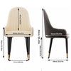 Dining Chairs 2/4Pcs Modern Leather High Back Sturdy Metal Legs Home Office Cafe