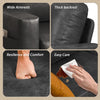 3 Seater Sofa, Modern Sofa Couch Large, Faux Leather Sofa for Living Room Office