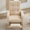 Rocking Chair w/ Adjustable Footrest for Living Room Teddy Fabric Rocking Chair