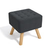 Ottomans Square Footstool Foot Stools Wood Leg for The Bedroom Living Room