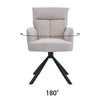Lounge Armchair Mordern Occasional Chair Accent Chair 180° Swivel Beige Velvet