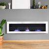 Bio Ethanol Fireplace Modern Wall Biofire 2/3 Burner Fire Place With Glass Panel