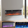 50" Electric Fireplace Insert Wall Recessed Fireplaces 3D Panoramic Inset Fire