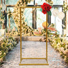 Gold Wedding Square Archway Backdrop Stand Metal Arch Frame Flower Balloon Decor