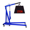 Blue Folding 1 Ton Hydraulic Engine Crane Hoist Lift Workshop Mechanics Lifting