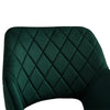 Pair of Dining Chair Velvet Diamond Chairs with Metal Legs Black/Blue/Grey/Green