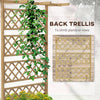 Wooden Trellis Planter, Raised Garden Bed for Climbing Plants, Natural