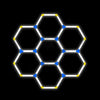 7 Grid Led Hexagon Lights Customize System Honeycomb Light for Garage Home Lamp