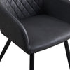 Set of 2 Armchairs Dining Chairs with Arms Velvet PU Faux Leather Chairs Kitchen