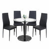Round Square Rectangular Dining Table 2/4 Wooden Chairs Kitchen Room Restaurant