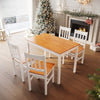 Classic Solid Wooden Wood Dining Table and 4 Chairs Set Kitchen Home Furniture