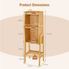 4 Tier Bamboo Bookshelf Free Standing Tall Bookcase Storage Organizer Rack Shelf