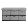 Folding Storage Ottoman Box Drawer Footstool Foldable Bench Chair Footrest Linen