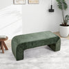 Upholstered Chenille Bench Bed End Hallway Window Seat Padded Pouffe Foot Stool