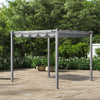 Garden Gazebo Aluminium Outdoor Shade Pergola Backyard Porch Retractable Canopy