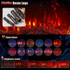 Electric Fireplace Flame Effect Heater,Timer&20 Color LED Light TV Cabinet Stora
