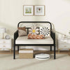 Metal Daybed Extendable Sofa Bed with Trundle for Adults and Guests Black