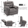 Power Lift Recliner Electric Massage Heating Chair Living Room Armchair Grey