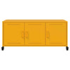 TV Cabinet Stand Unit - Mustard Yellow Cold-rolled Steel Media Console B8F6