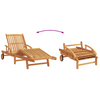Folding Sun Lounger with Wheels & Cushion Taupe Solid Wood Acacia