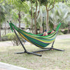 Cotton Hammock with Steel Stand 2 Person Swing Chair Bed Outdoor Garden Camping