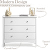 White Chest of Drawers Modern 3 Drawer Bedroom Storage Unit Furniture Cabinet