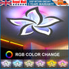 Modern Room Chandelier LED Lamp White Frame Ceiling Light With RGB Cpoqrbxwqojys