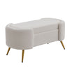 Long Stool Chair Bed End Seat Window Bench Faux Frizzle Shaggy Fur Soft Padded