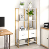 Shelving Storage Organizer Living Room 5-Tier Bookshelf w/Shelves-White