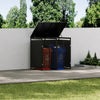 OUTDOOR WHEELIE BIN STORAGE METAL DOUBLE SHED DUSTBIN RUBBISH SCREEN SHELTER NEW