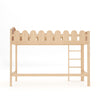 Natural Pine Wood Cabin Bed Children Kids 3FT Single Bunk Bed House Fence Design