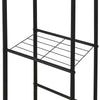 Heavy Duty Double Clothes Rail Garment Hanging Display Rack with Storage Shelf