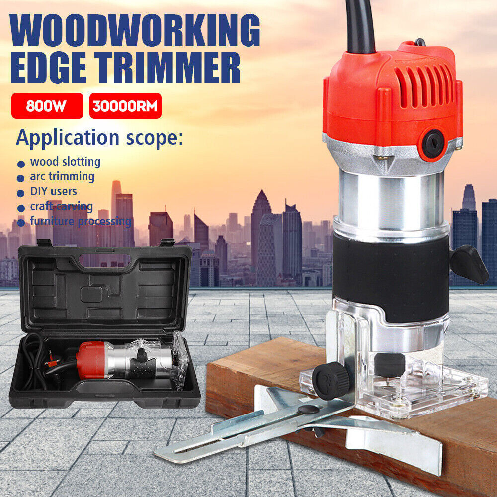 Handheld Router Mini 800W Palm Router Mini Hand Held Router Wood Laminator Trimmer W/ Case ...