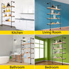 Pipe Bookshelves Industrial Wall Mount DIY Pipe Shelf 3PCS 5-Tier Bracket