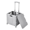 Shopping Trolley Foldable Market Luggage Storage Basket Cart Crate Case On Wheel