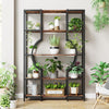 Tribesigns 5-Tier Bookshelf with 12 Shelves, Vintage Wooden and Metal Frame Unit