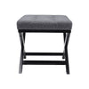 Linen Dressing Table Stool Soft Cushioned Seat Makeup Bench Chair Pouffe Modern