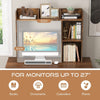 3-Tier Desk Bookshelf Wooden Home Display Shelf Multipurpose Storage Organizer