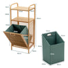 Tilt-out Laundry Hamper Space-saving Bamboo Wood Laundry Shelf Laundry Hamper