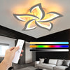 Modern Chandelier LED Lamp White Frame Ceiling Light Lamp With RGB Mbiccdbeqgsin