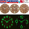 Luminous Silent Wall Clock Glow In The Dark Quartz Clocks Bedroom Night Light