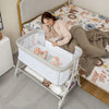 Baby Bedside Sleeper Easy Folding Portable Baby Crib Newborn Bassinet w/Storage