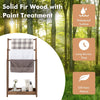 3-Tier Wooden Towel Rack Freestanding 3 Bars Towel Drying Holder Storage Shelf