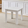 Small Space Dining Set 5Pcs Square Dining Table+ 4 Dining Chair Set White Wooden
